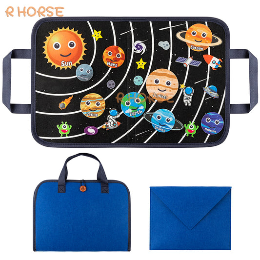 Montessori Travel Felt Board - Solar System & Space-Little Travellers
