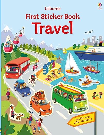 Usborne - First Sticker Book Travel Paperback (3-5 years)