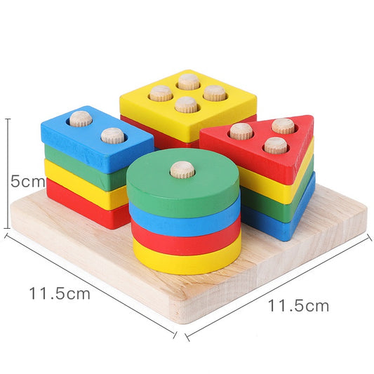 Wooden Stacking & Shape Sorting Toy