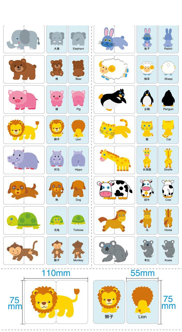 Montessori Animal Cognition Puzzle Set-Little Travellers