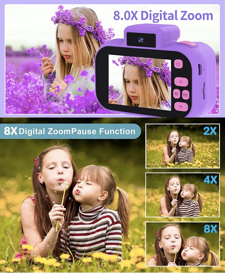 Kids 3-in-1 Digital Photo and Video Camera + Games (4+ years)-Little Travellers