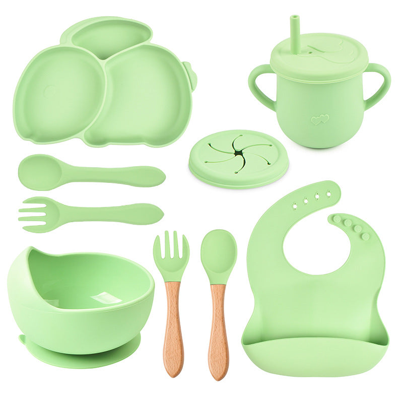 Nibbly Bunny - Personalised Silicone Baby Feeding Set (10 Pieces)