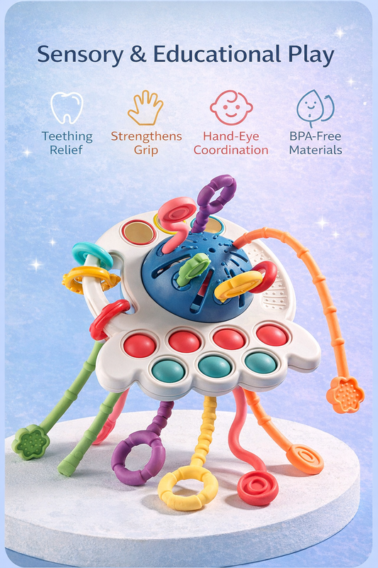 Montessori UFO Pulling Toy (12+ months)