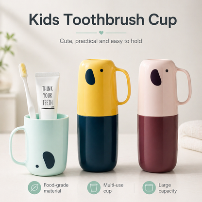 Little Elephant - 2-1 Kids Toothbrush Travel Case & Cup