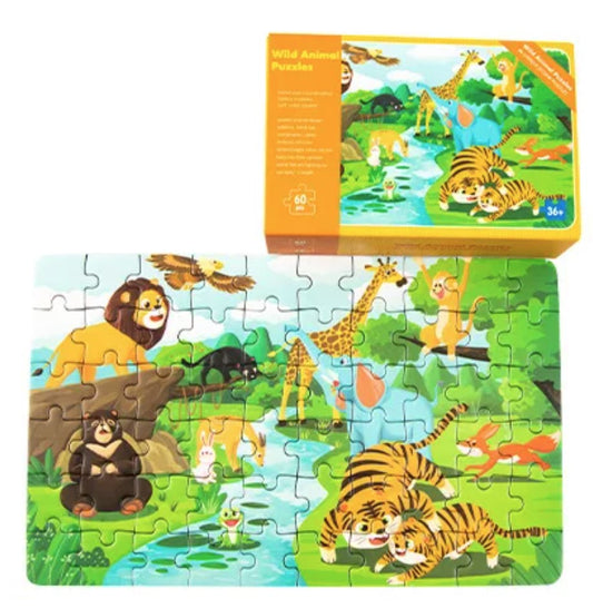 Wild Animal Jigsaw Puzzle - 60 Pieces (3 to 8 years)
