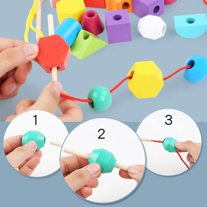 Montessori Wooden Stacking Puzzle & Sorting Toy (3+ years)-Little Travellers